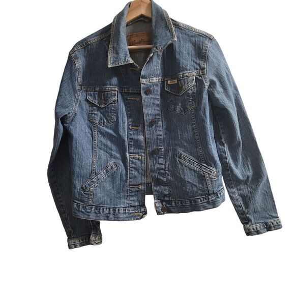 Levi Strauss Signature Jean Jacket Women's‎ Medium Denim Buttons Pockets - Picture 1 of 10